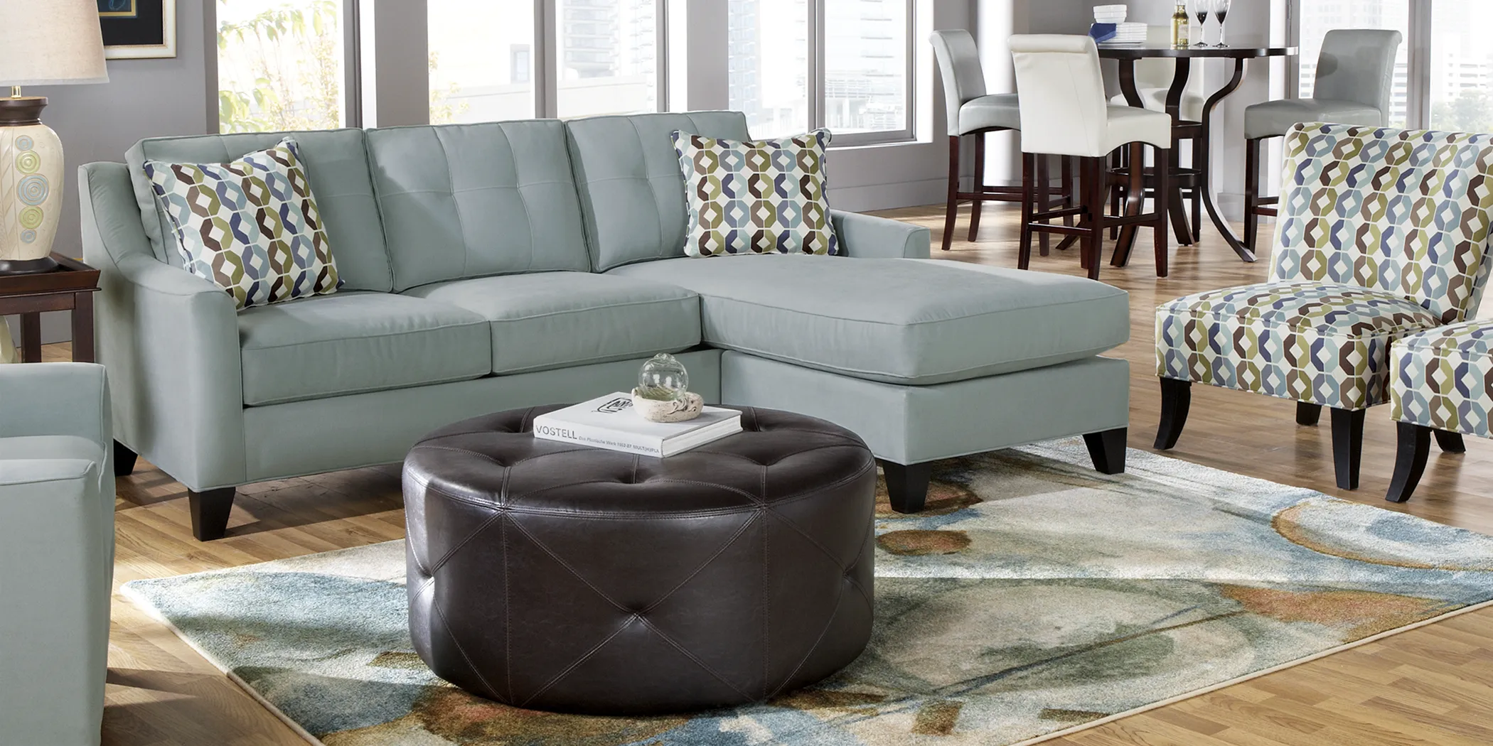 Cindy Crawford Home Madison Place Hydra 3 Pc Sectional Living Room - Thumbnail - Image 1