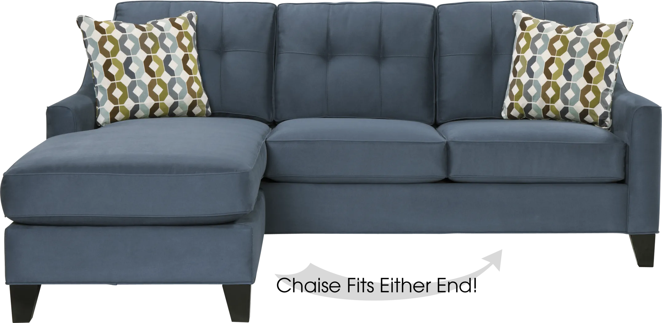 Cindy Crawford Home Madison Place Indigo 2 Pc Sectional - Thumbnail - Image 1