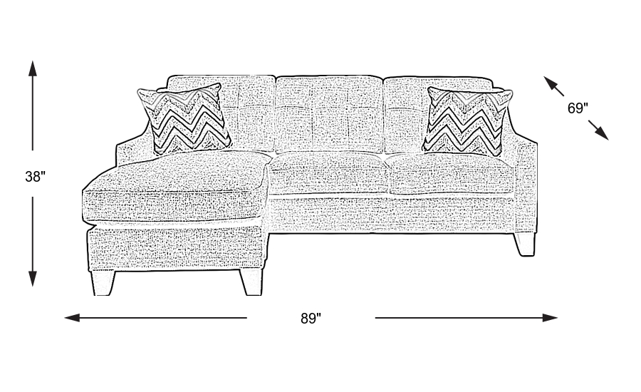 Dimension Image. Please refer to the Dimension Tab on this page for dimension details.