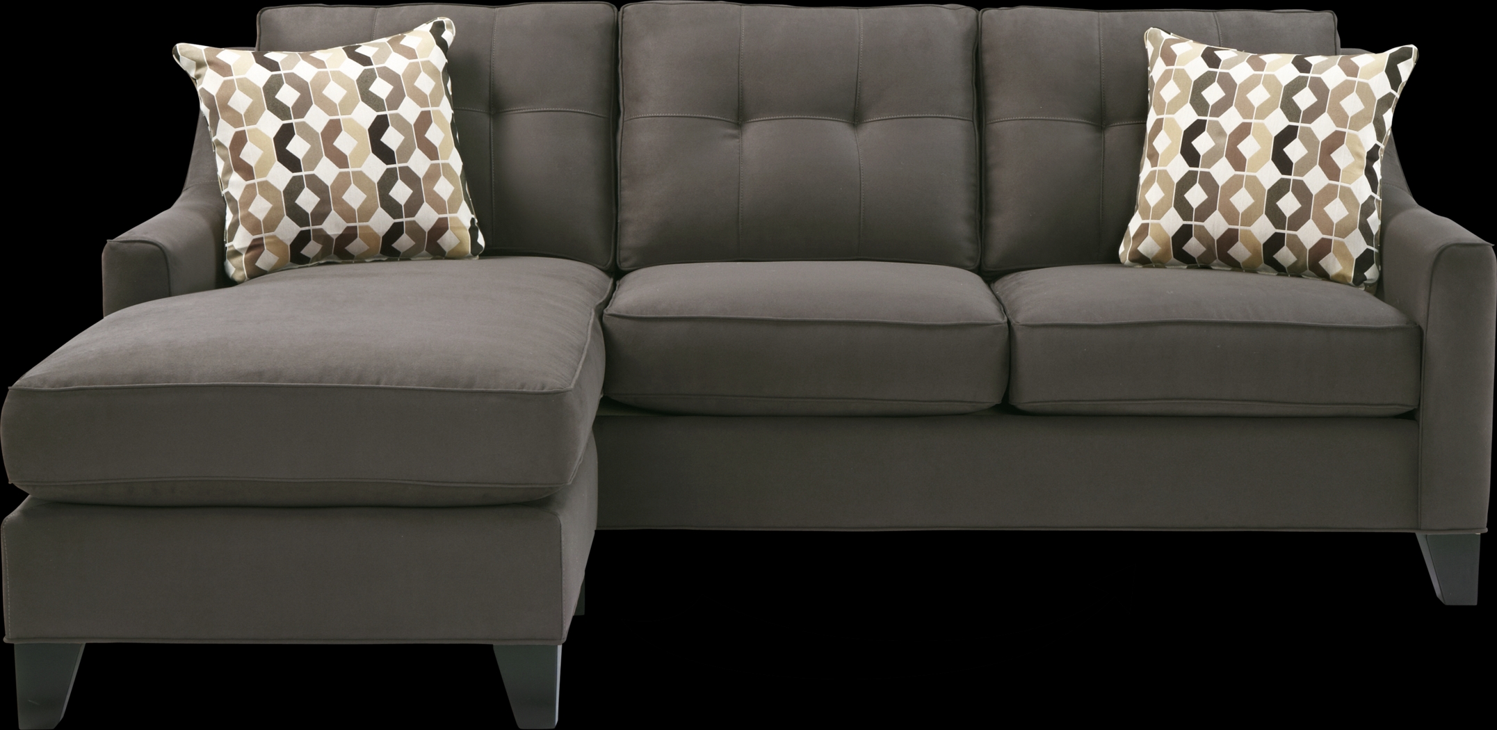 Cindy Crawford Home Madison Place Slate 2 Pc Sleeper Sectional - Thumbnail - Image 1