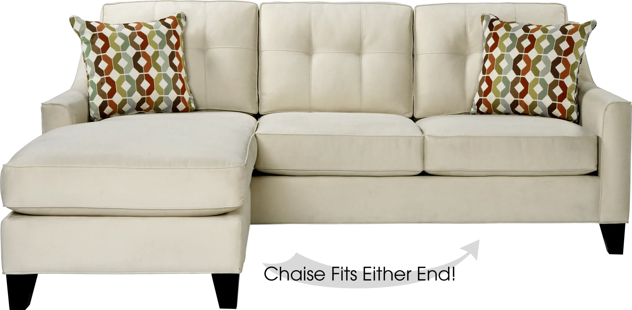 Cindy Crawford Home Madison Place Vanilla 2 Pc Sectional - Thumbnail - Image 1