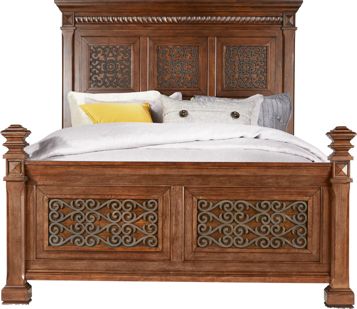 Cindy Crawford Home Marisol Park Brown 3 Pc King Bed - Thumbnail - Image 1