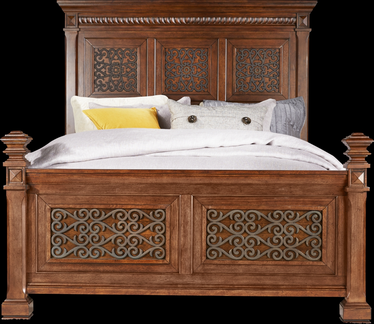 Cindy Crawford Home Marisol Park Brown 3 Pc Queen Bed - Thumbnail - Image 1