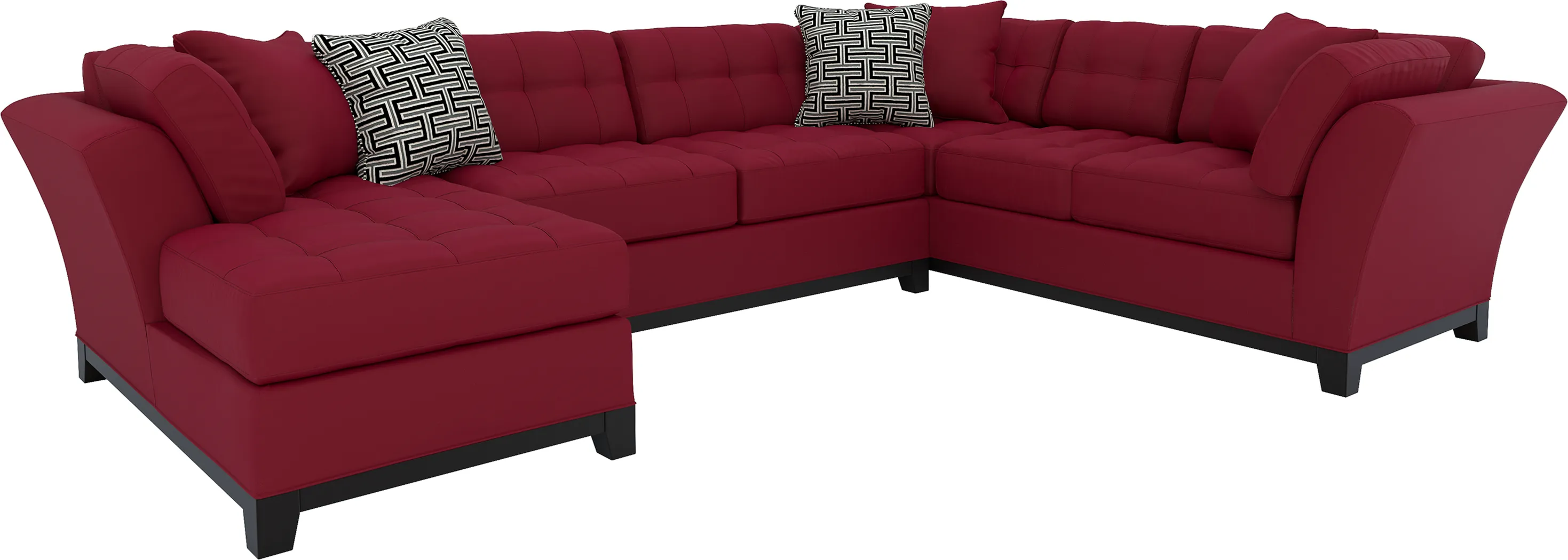 Cindy Crawford Home Metropolis Cardinal 3 Pc Sectional - Thumbnail - Image 1