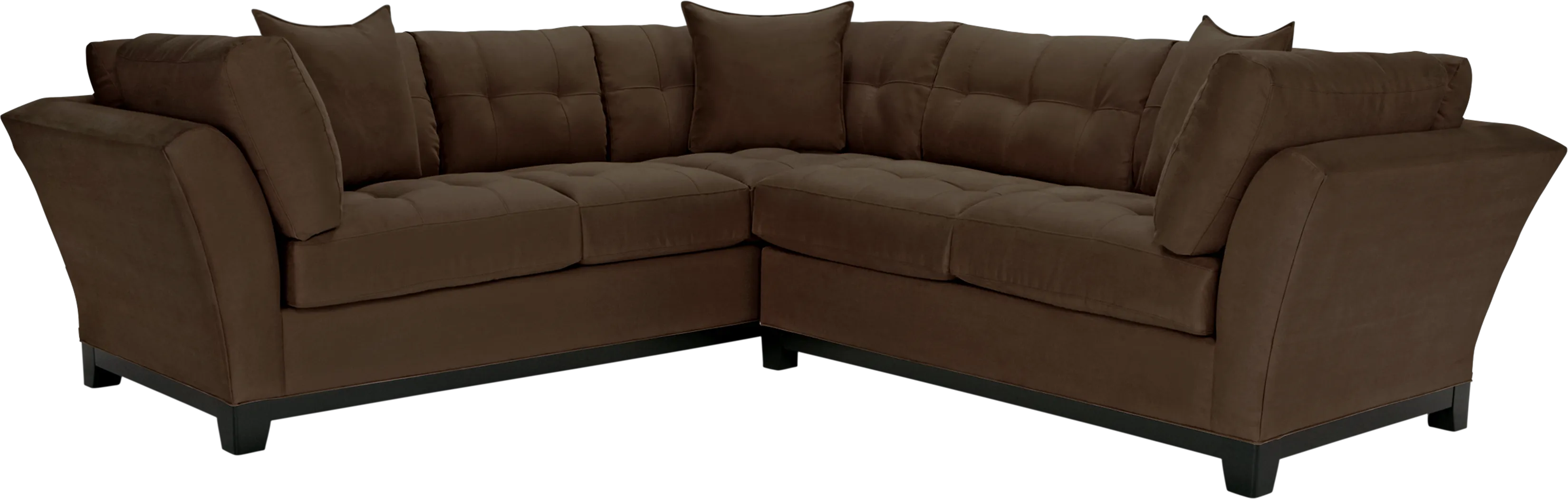 Cindy Crawford Home Metropolis Chocolate 2 Pc Sectional - Thumbnail - Image 1