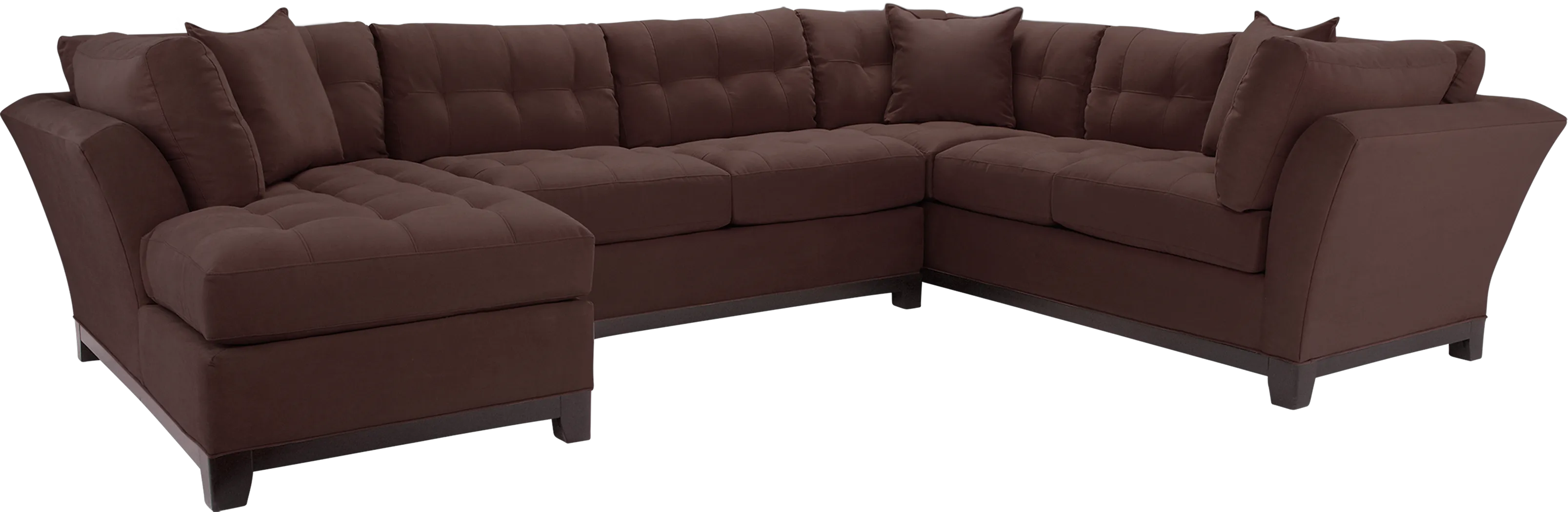 Cindy Crawford Home Metropolis Chocolate 3 Pc Sectional - Thumbnail - Image 1