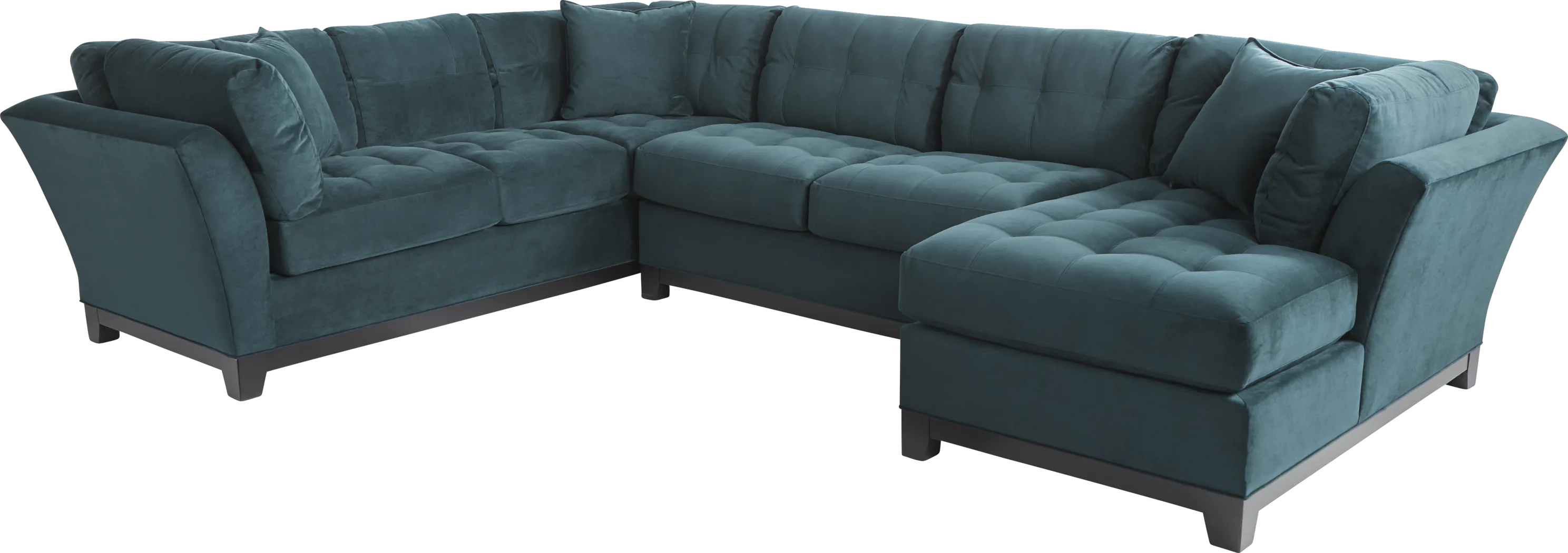 Cindy Crawford Home Metropolis Evergreen 3 Pc Sectional - Thumbnail - Image 1