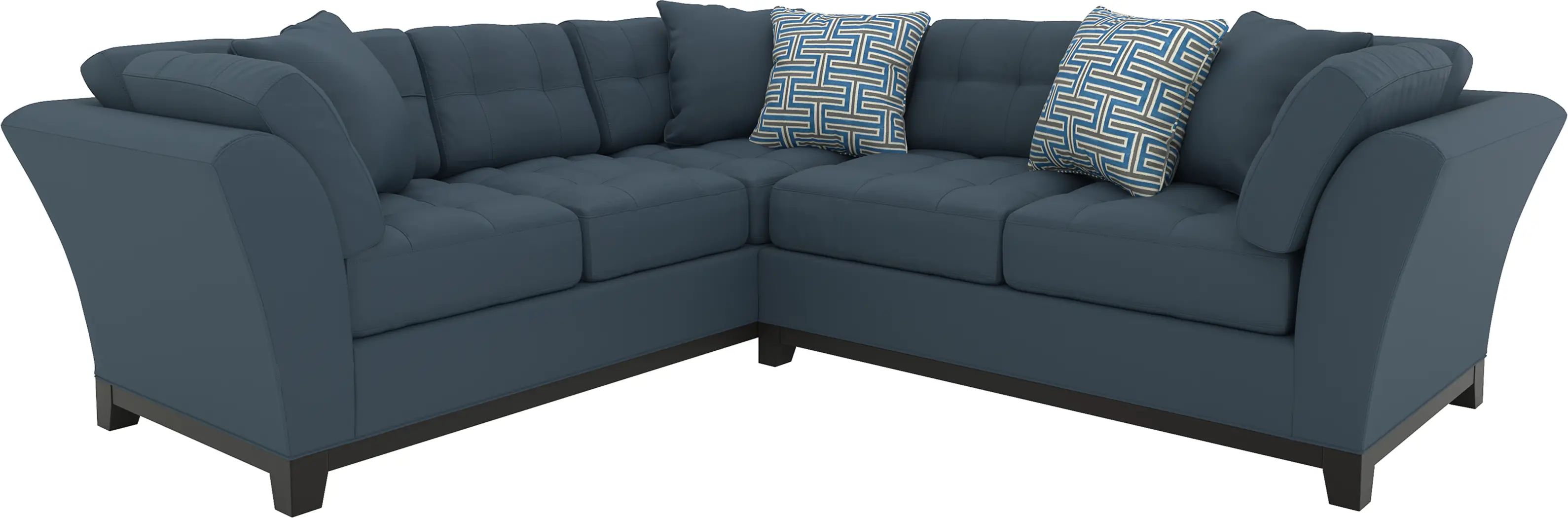 Cindy Crawford Home Metropolis Indigo 2 Pc Sectional - Thumbnail - Image 1