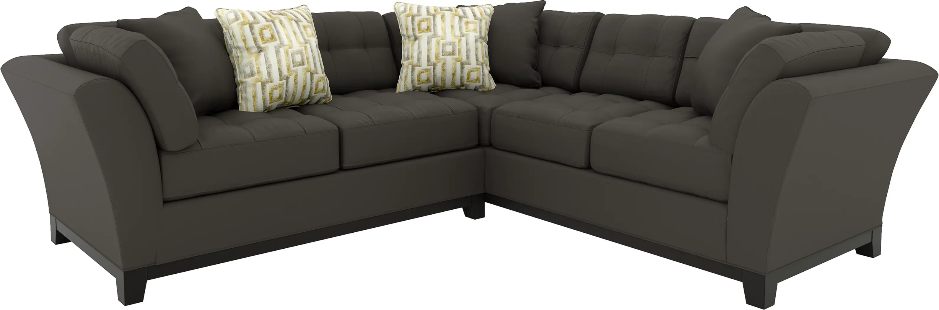 Cindy Crawford Home Metropolis Slate 2 Pc Sectional - Thumbnail - Image 1