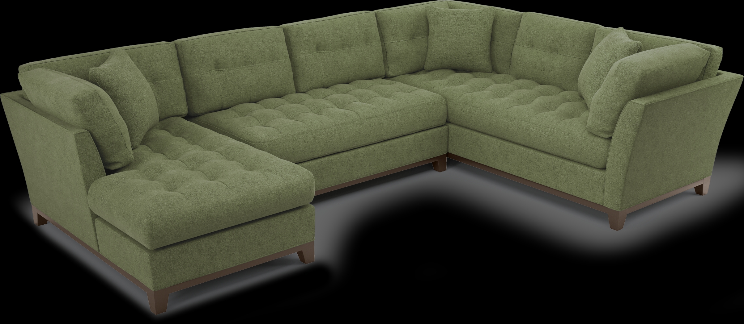 Metropolis Way Avocado Textured 3 Pc Sectional - Thumbnail - Image 4