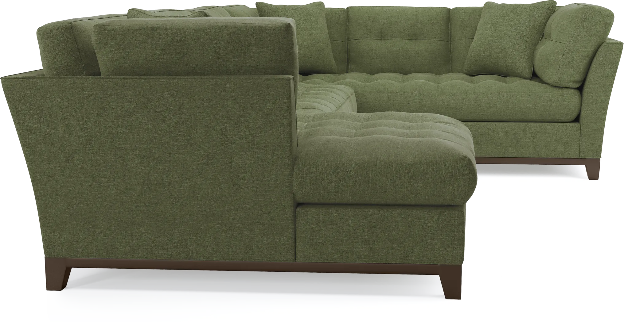 Metropolis Way Avocado Textured 3 Pc Sectional - Image 5