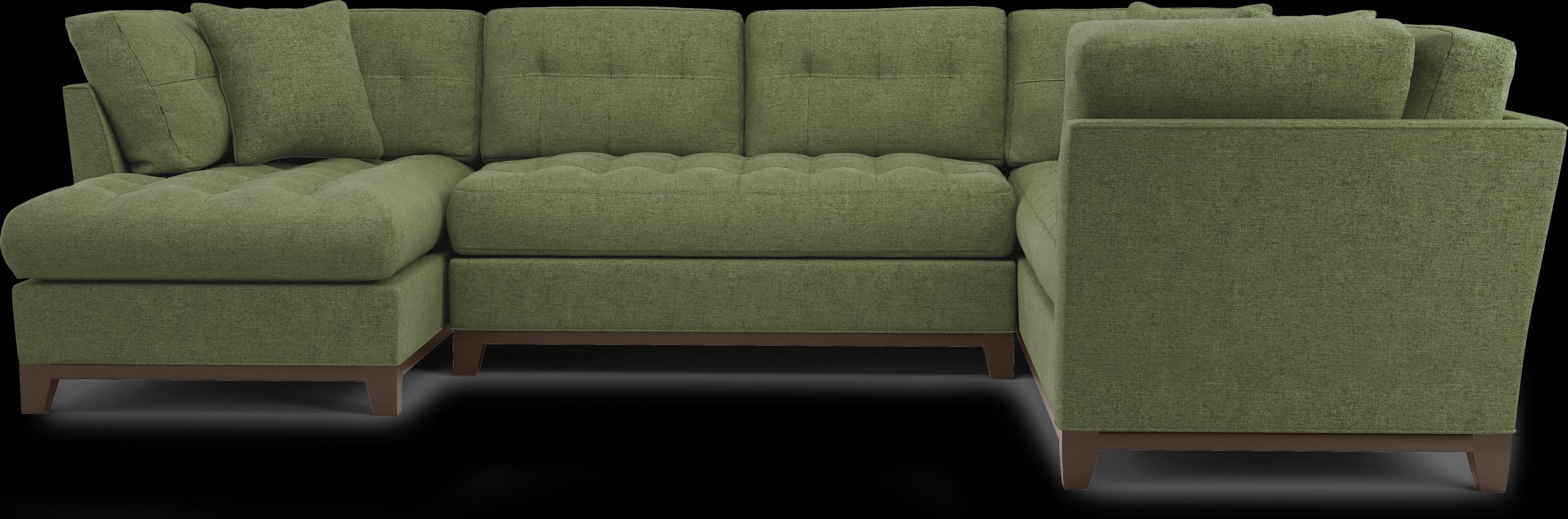 Metropolis Way Avocado Textured 3 Pc Sectional - Thumbnail - Image 3