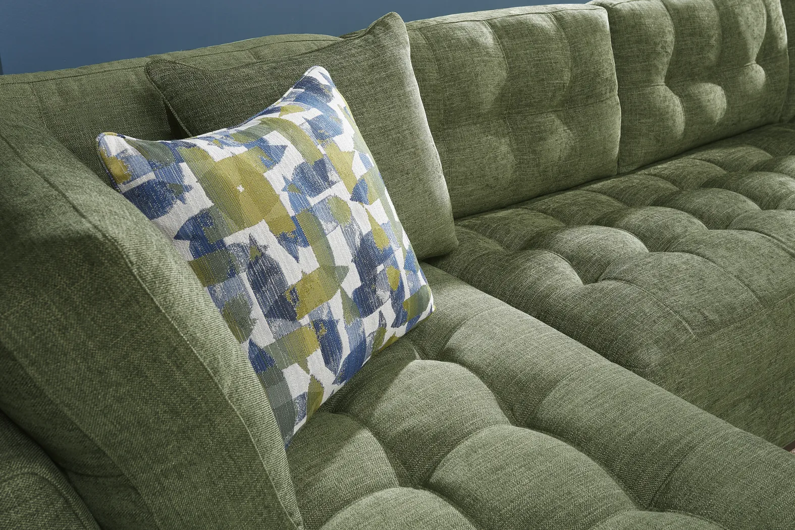 Metropolis Way Avocado Textured 3 Pc Sectional - Image 6