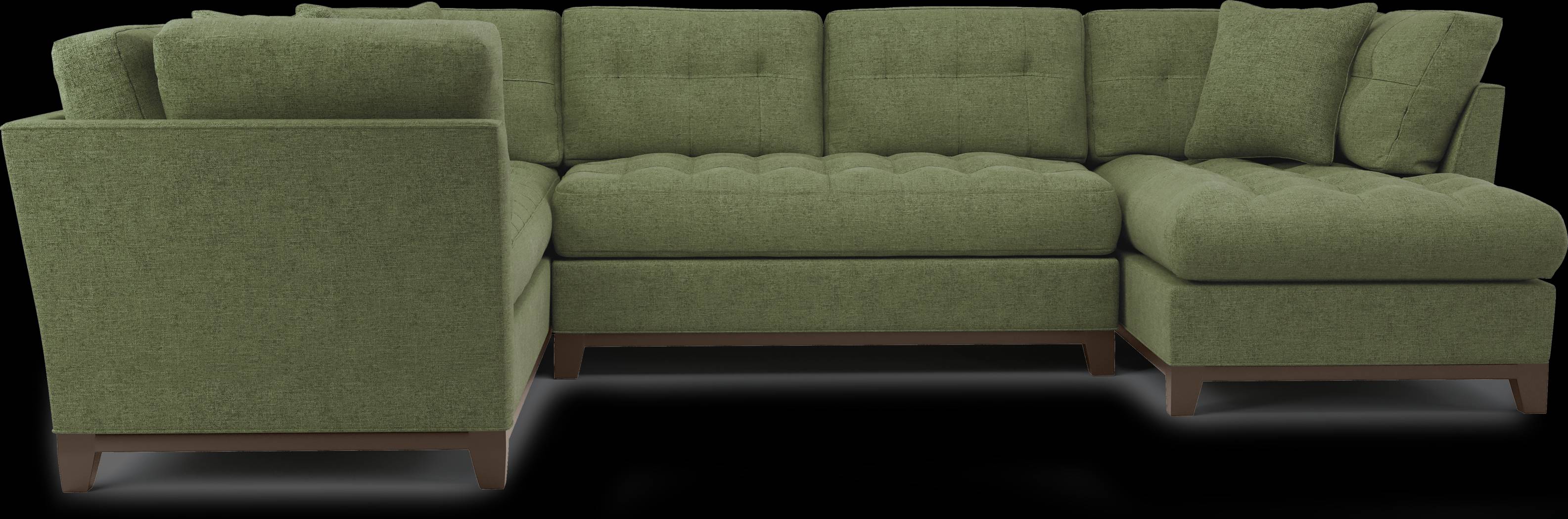 Metropolis Way Avocado Textured 3 Pc Sectional - Thumbnail - Image 3