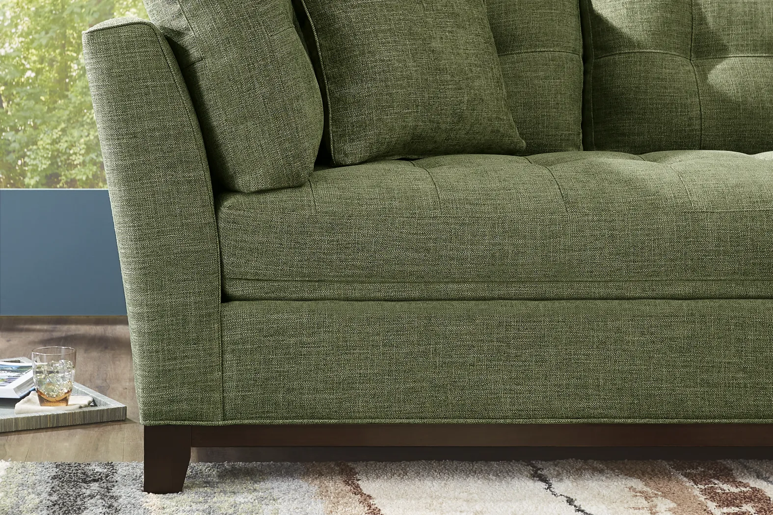 Metropolis Way Avocado Textured 3 Pc Sectional - Image 7