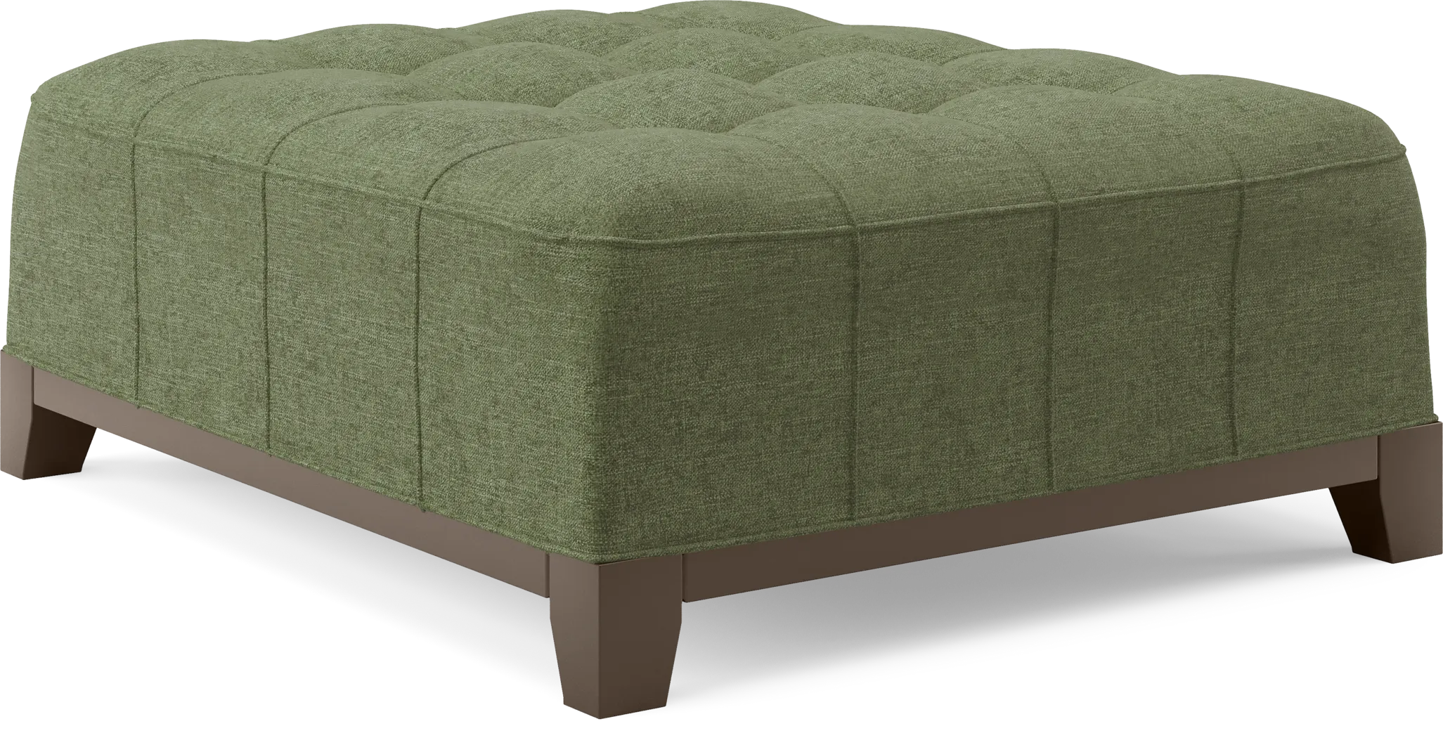Metropolis Way Avocado Textured Cocktail Ottoman - Thumbnail - Image 1