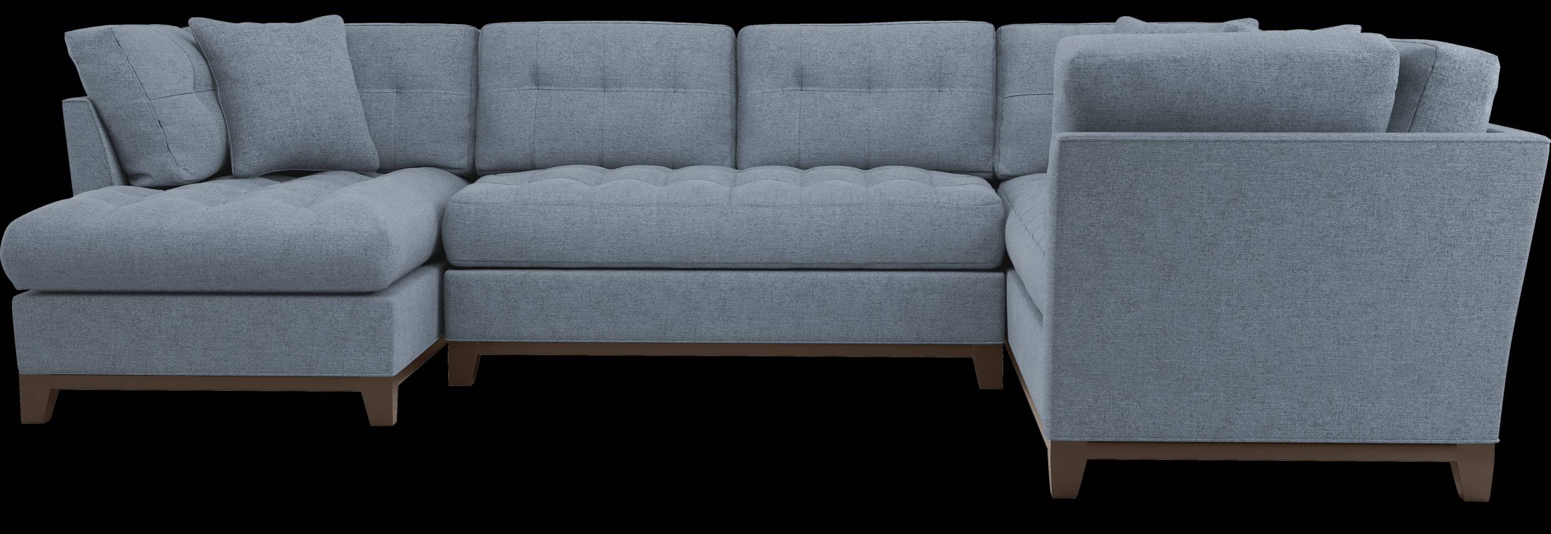 Metropolis Way Chambray Textured 3 Pc Sectional - Thumbnail - Image 3