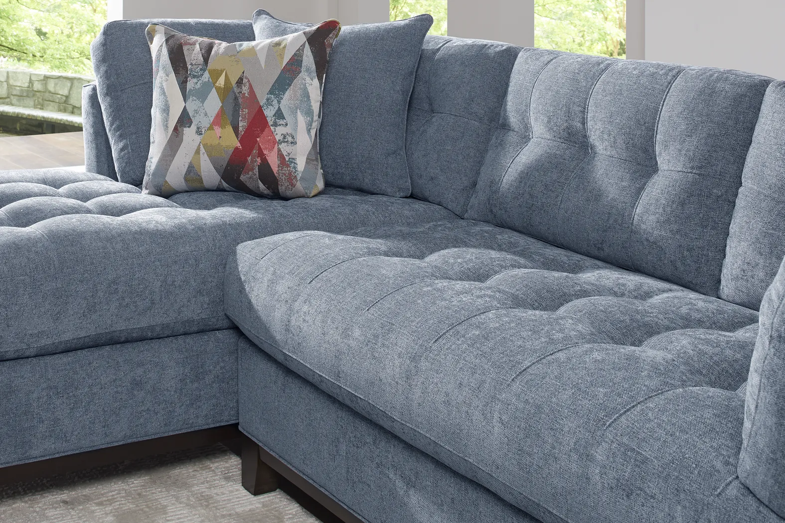 Metropolis Way Chambray Textured 3 Pc Sectional - Image 7