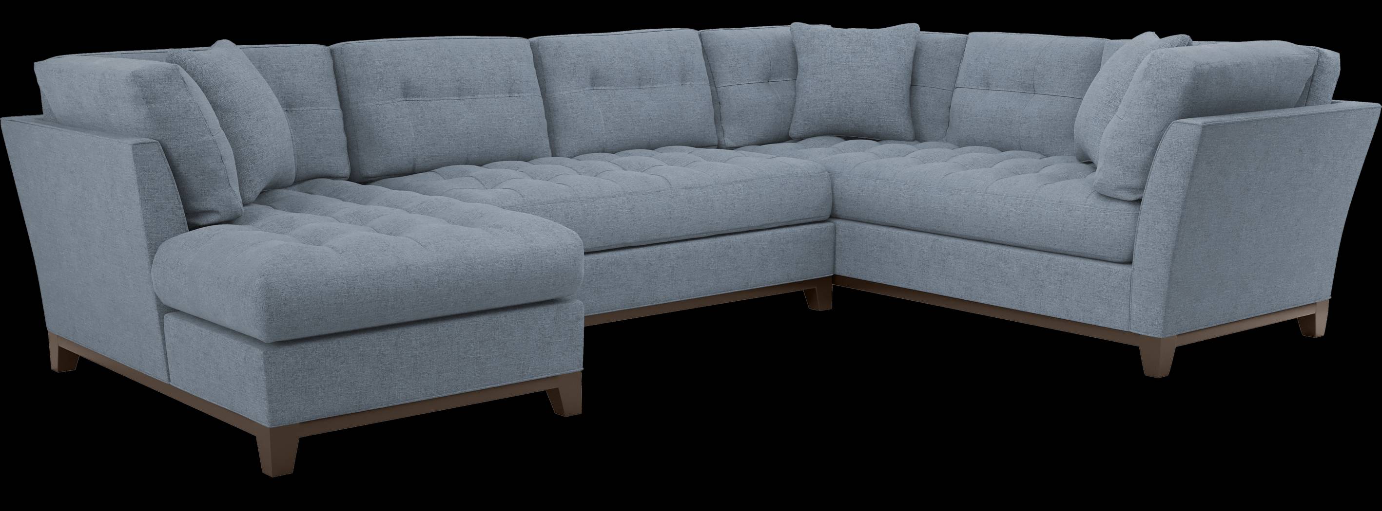 Metropolis Way Chambray Textured 3 Pc Sectional - Thumbnail - Image 1