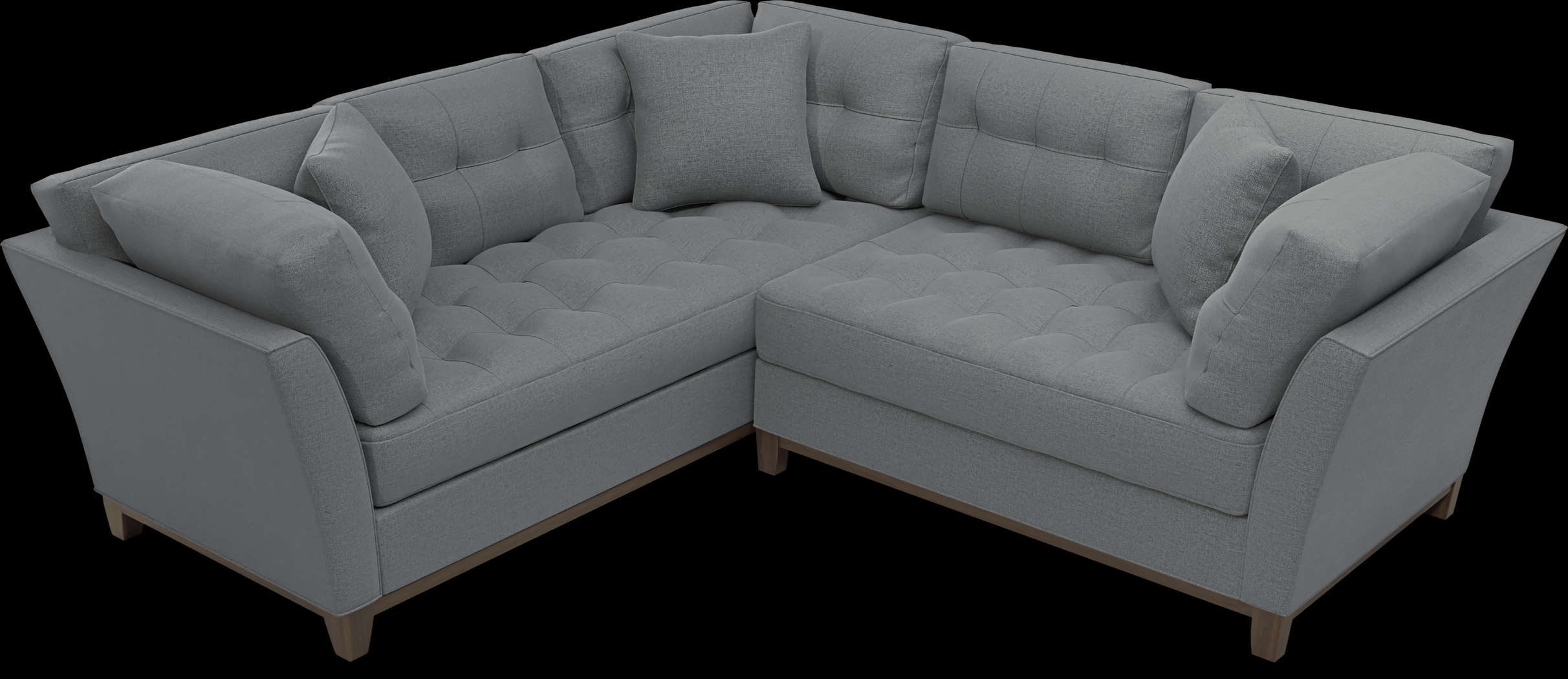 Metropolis Way Charcoal Textured 2 Pc Sectional - Thumbnail - Image 3