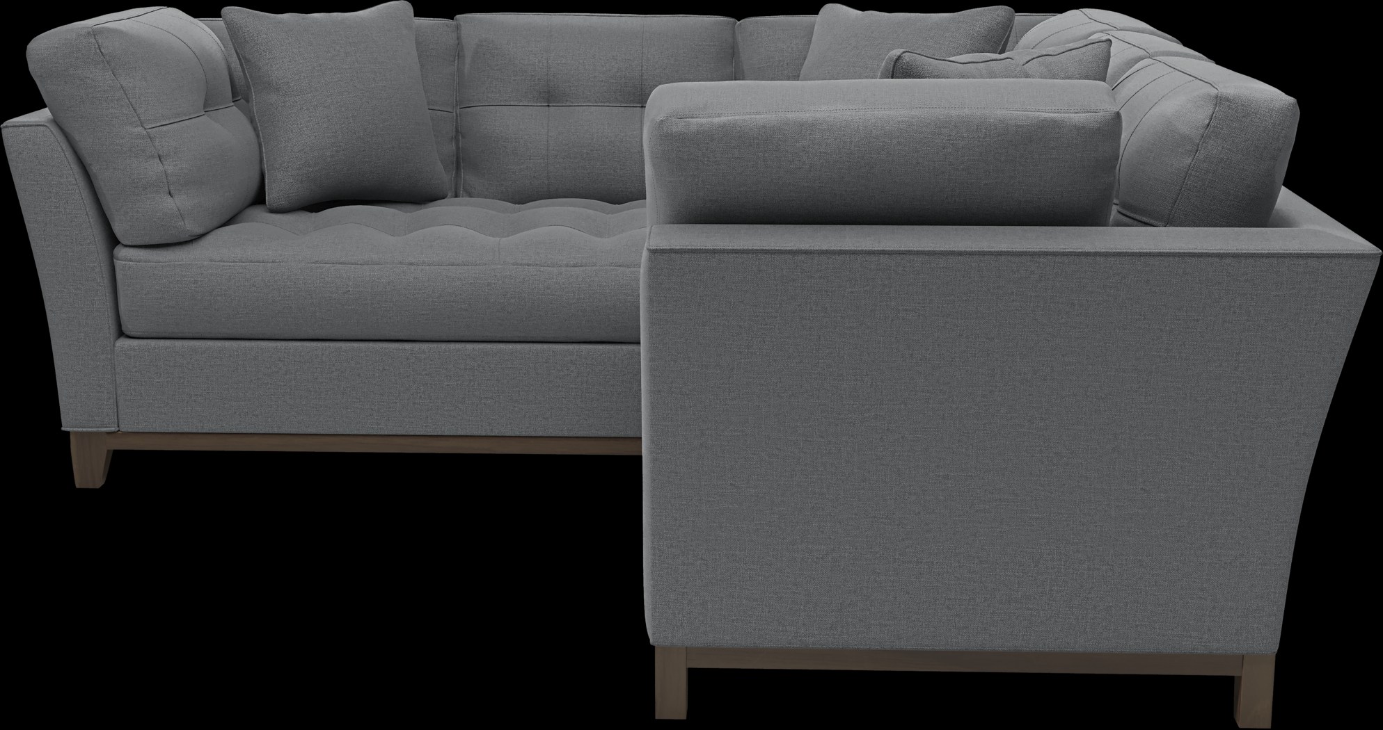 Metropolis Way Charcoal Textured 2 Pc Sectional - Thumbnail - Image 4