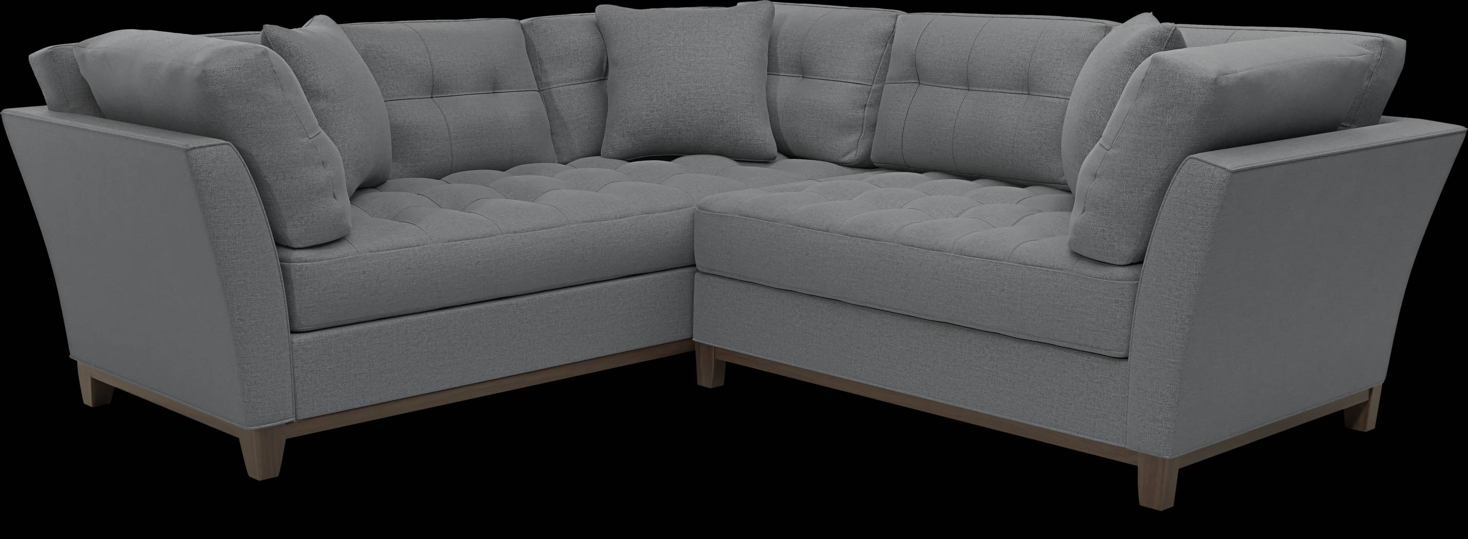 Metropolis Way Charcoal Textured 2 Pc Sectional - Thumbnail - Image 1