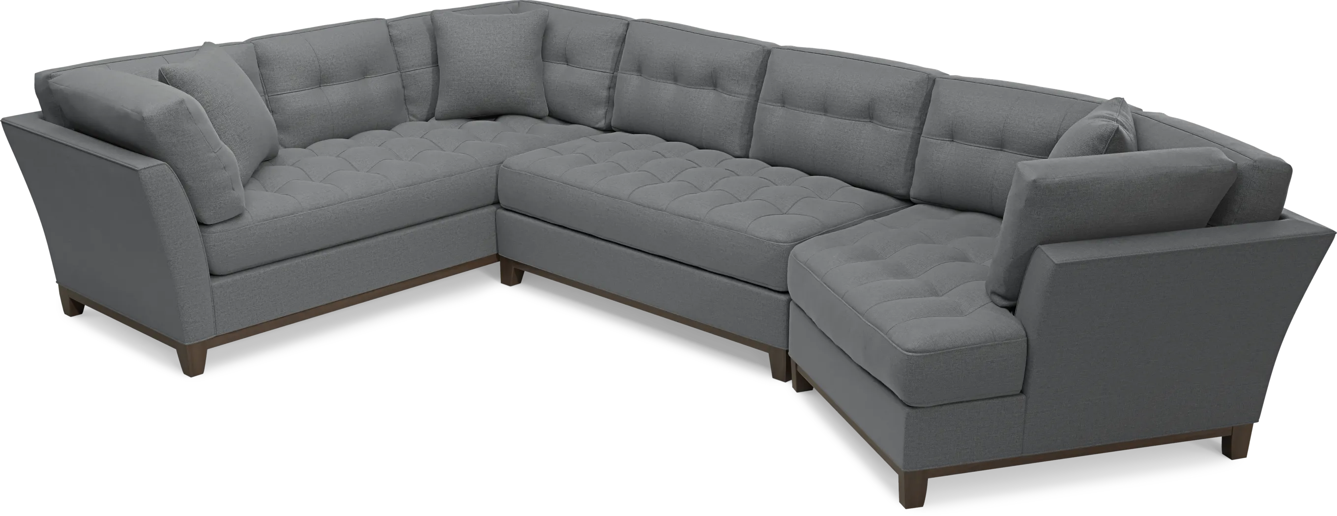 Metropolis Way Charcoal Textured 3 Pc Sectional with Cuddler - Thumbnail - Image 3