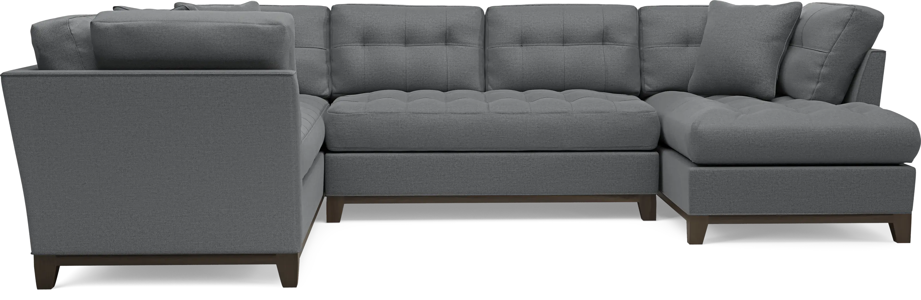 Metropolis Way Charcoal Textured 3 Pc Sectional - Thumbnail - Image 3