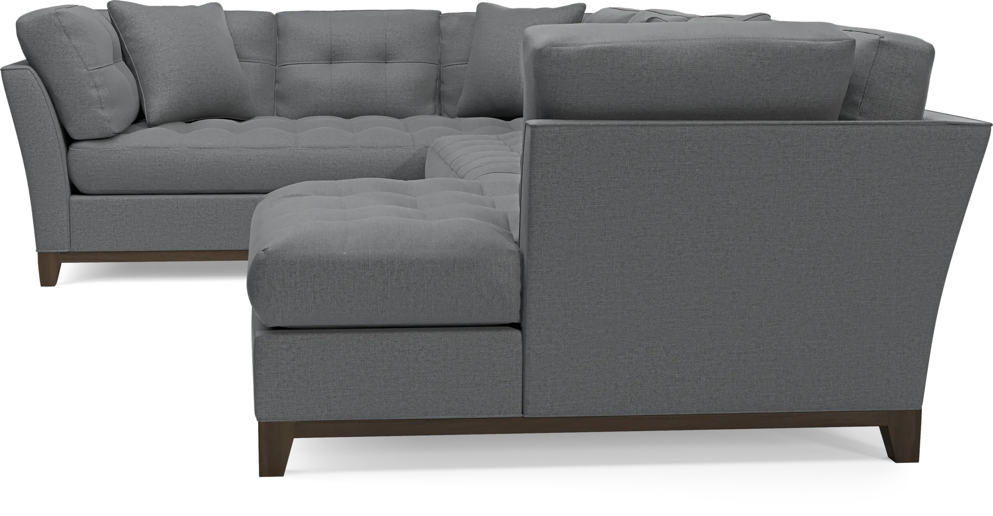 Metropolis Way Charcoal Textured 3 Pc Sectional - Thumbnail - Image 4