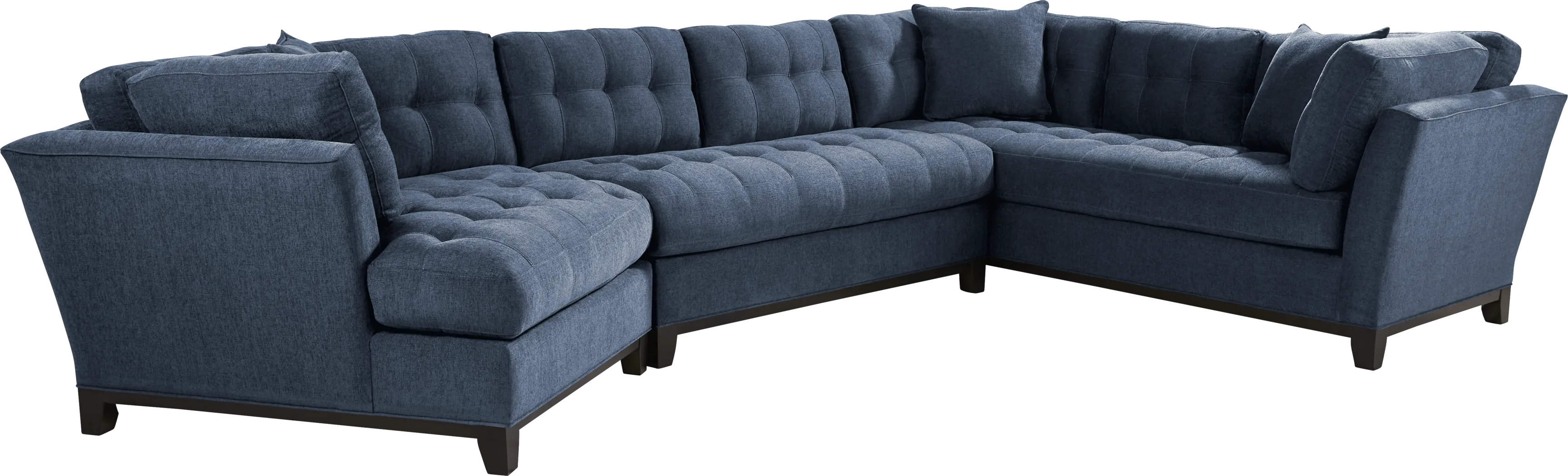 Metropolis Way Ink Textured 3 Pc Sectional with Cuddler - Thumbnail - Image 3
