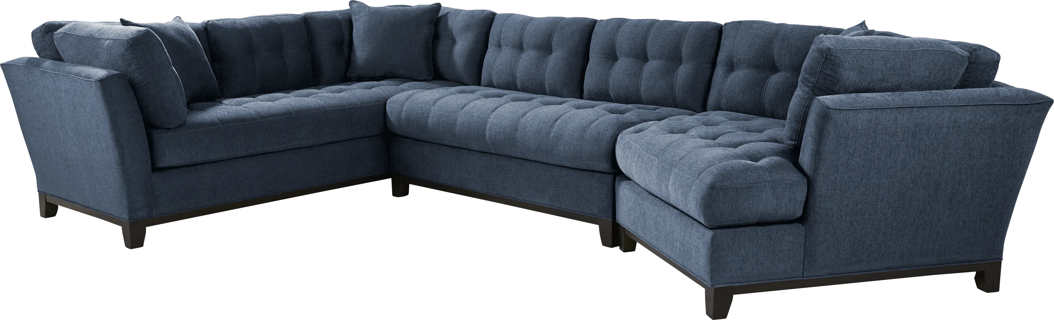 Metropolis Way Ink Textured 3 Pc Sectional with Cuddler - Thumbnail - Image 3