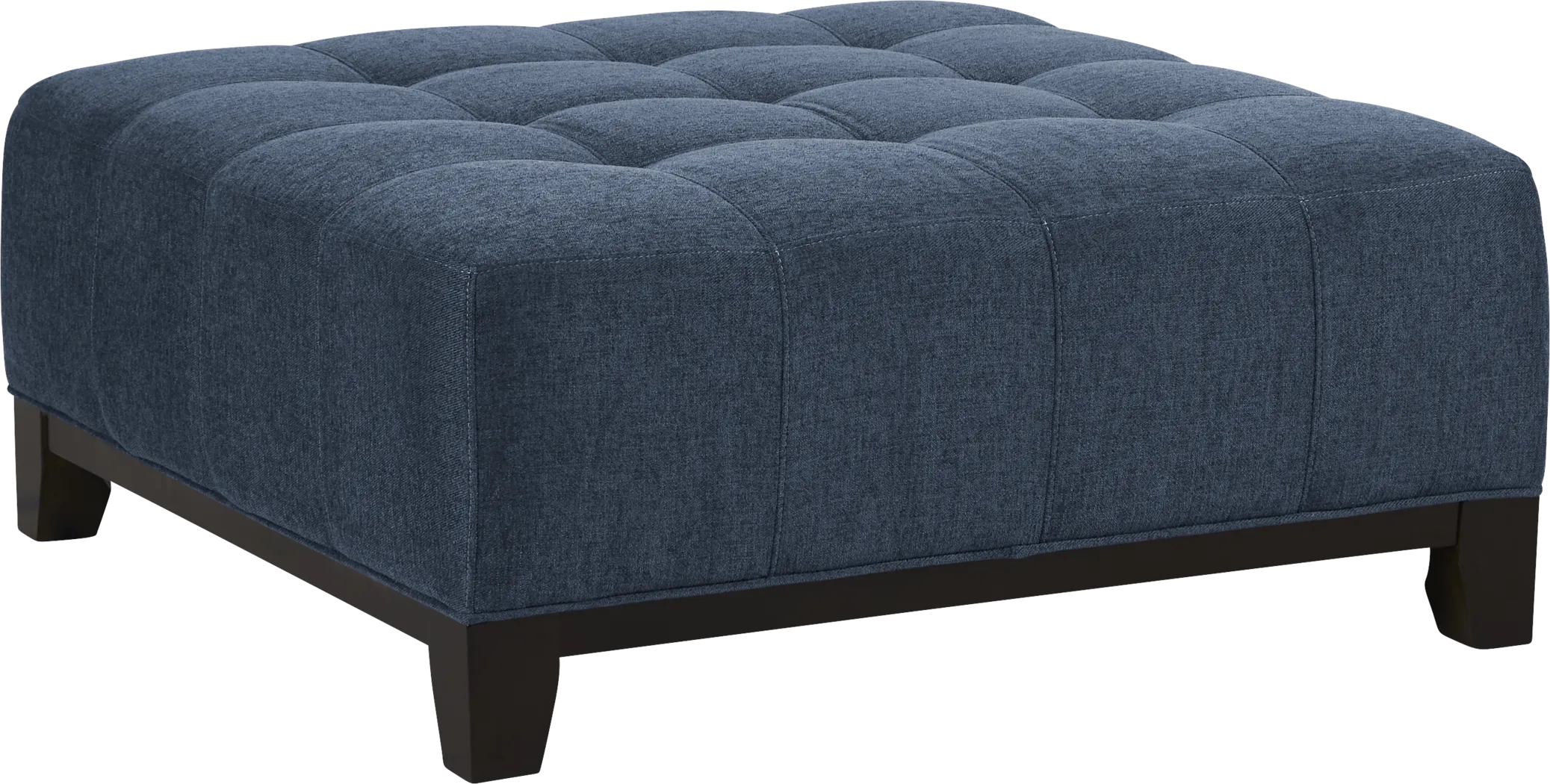 Metropolis Way Ink Textured Cocktail Ottoman - Thumbnail - Image 1