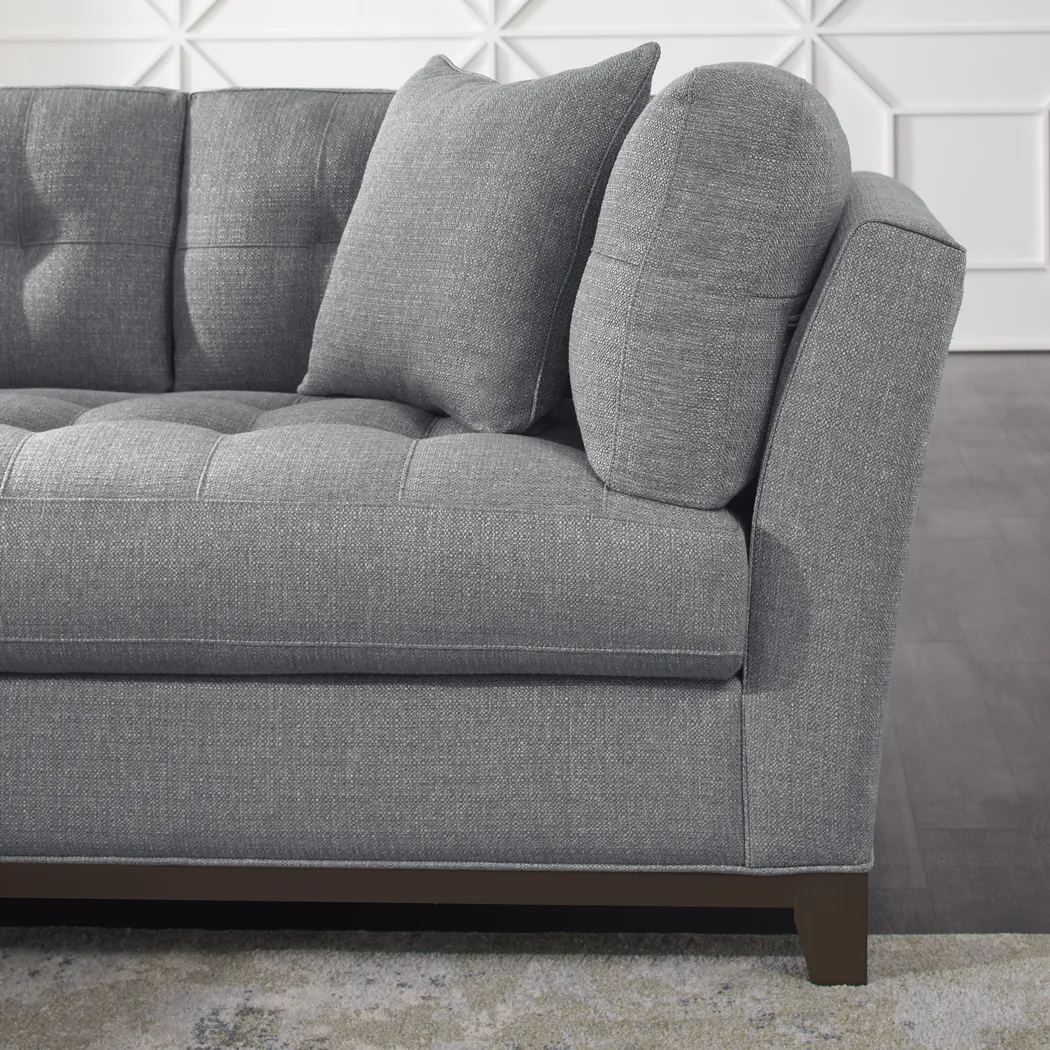 Cindy Crawford Home Metropolis Way Denim Textured 3 Pc Sectional - Thumbnail - Image 3