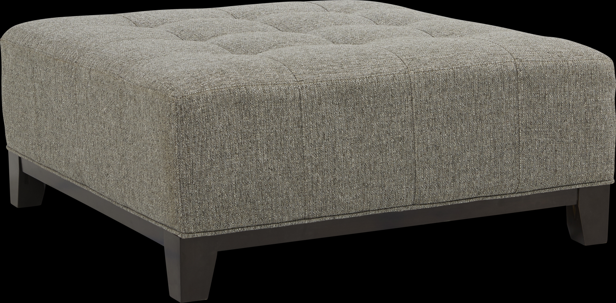 Cindy Crawford Home Metropolis Way Gray Textured Cocktail Ottoman - Thumbnail - Image 1