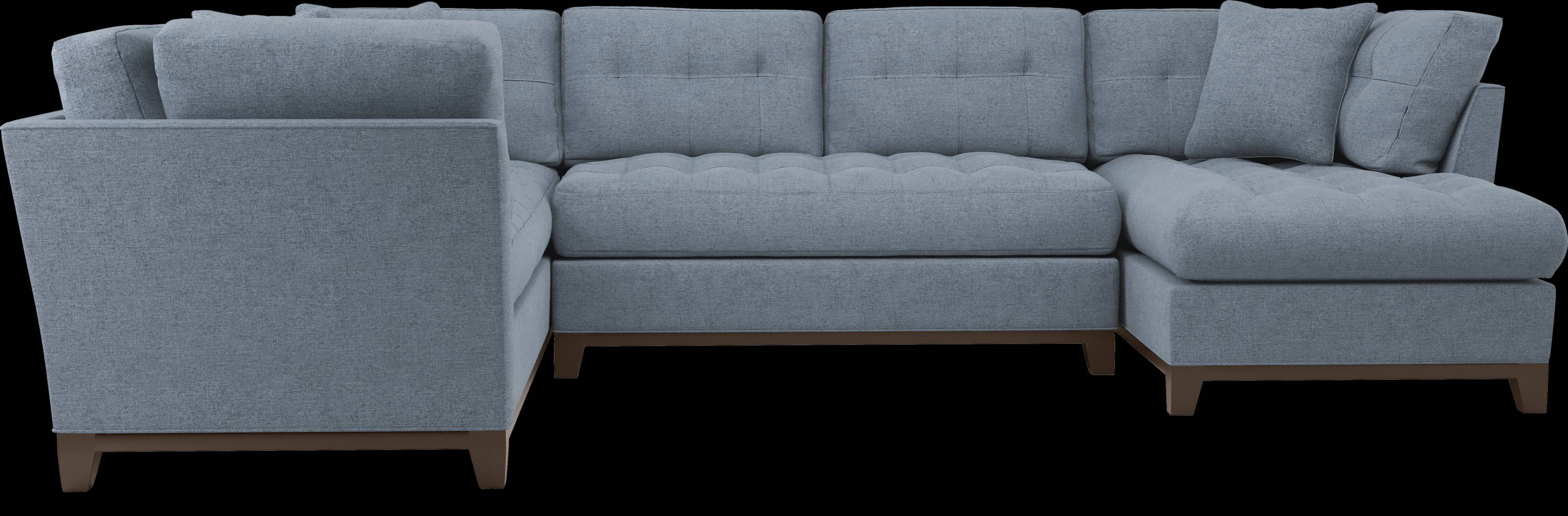 Metropolis Way Chambray Textured 3 Pc Sectional - Thumbnail - Image 3