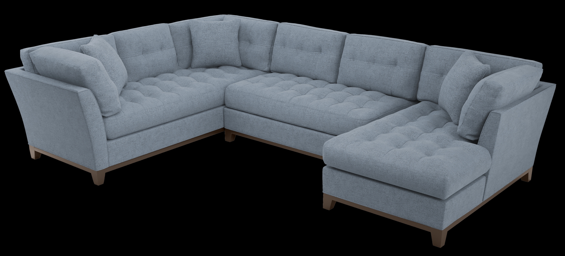 Metropolis Way Chambray Textured 3 Pc Sectional - Thumbnail - Image 4