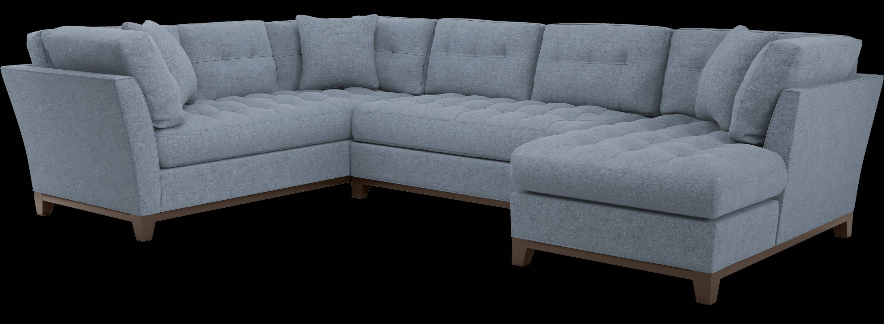 Metropolis Way Chambray Textured 3 Pc Sectional - Thumbnail - Image 1