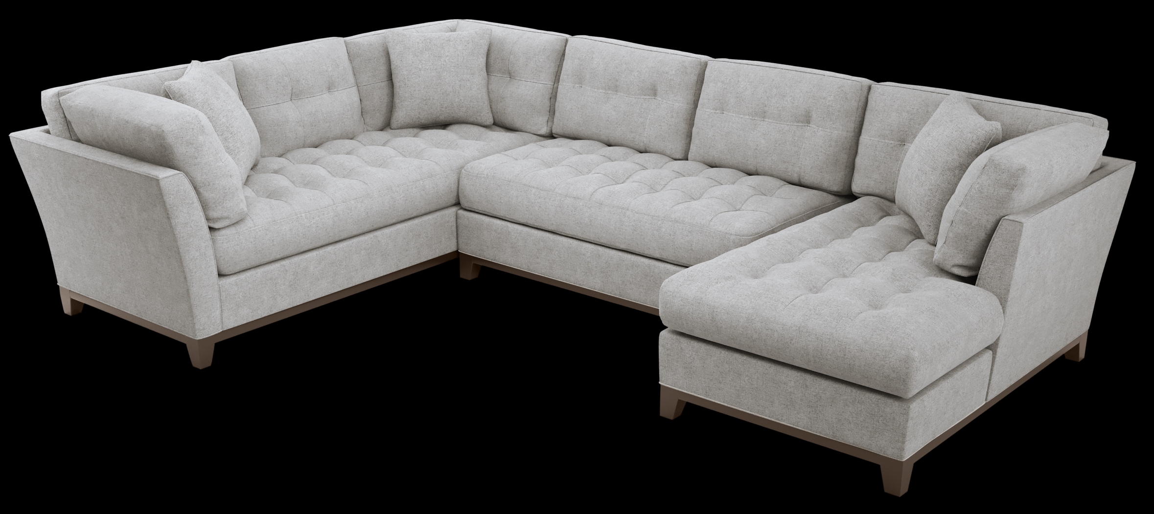 Metropolis Way Smoke Textured 3 Pc Sectional - Thumbnail - Image 4