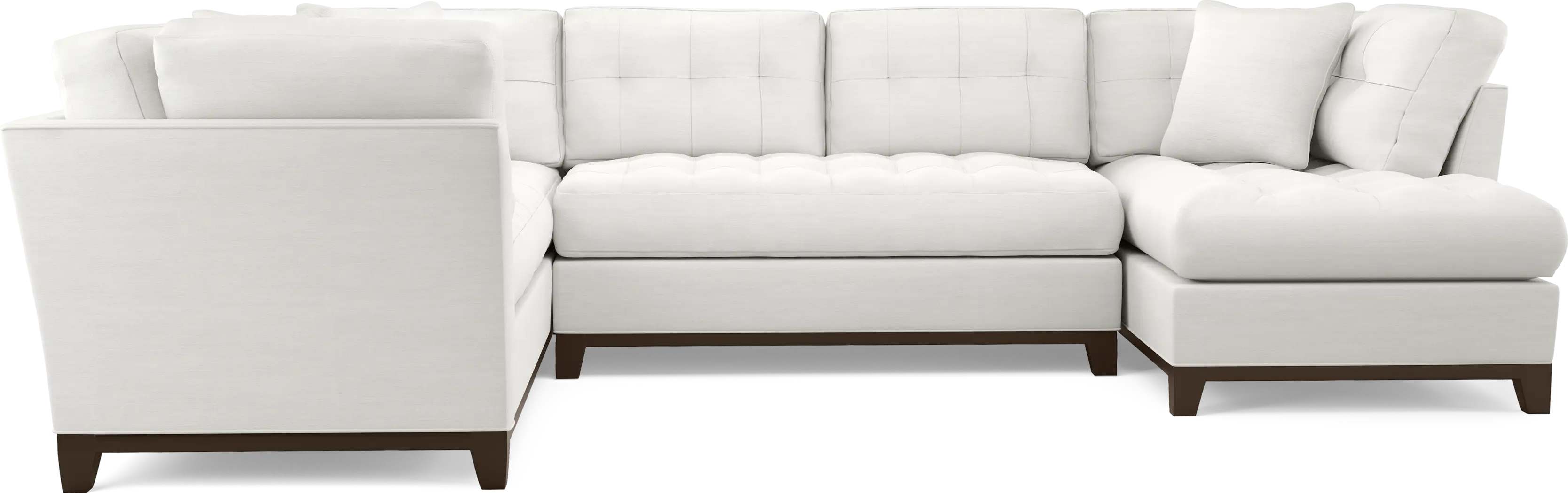 Cindy Crawford Home Metropolis Way Off-White Textured 3 Pc Sectional - Thumbnail - Image 3