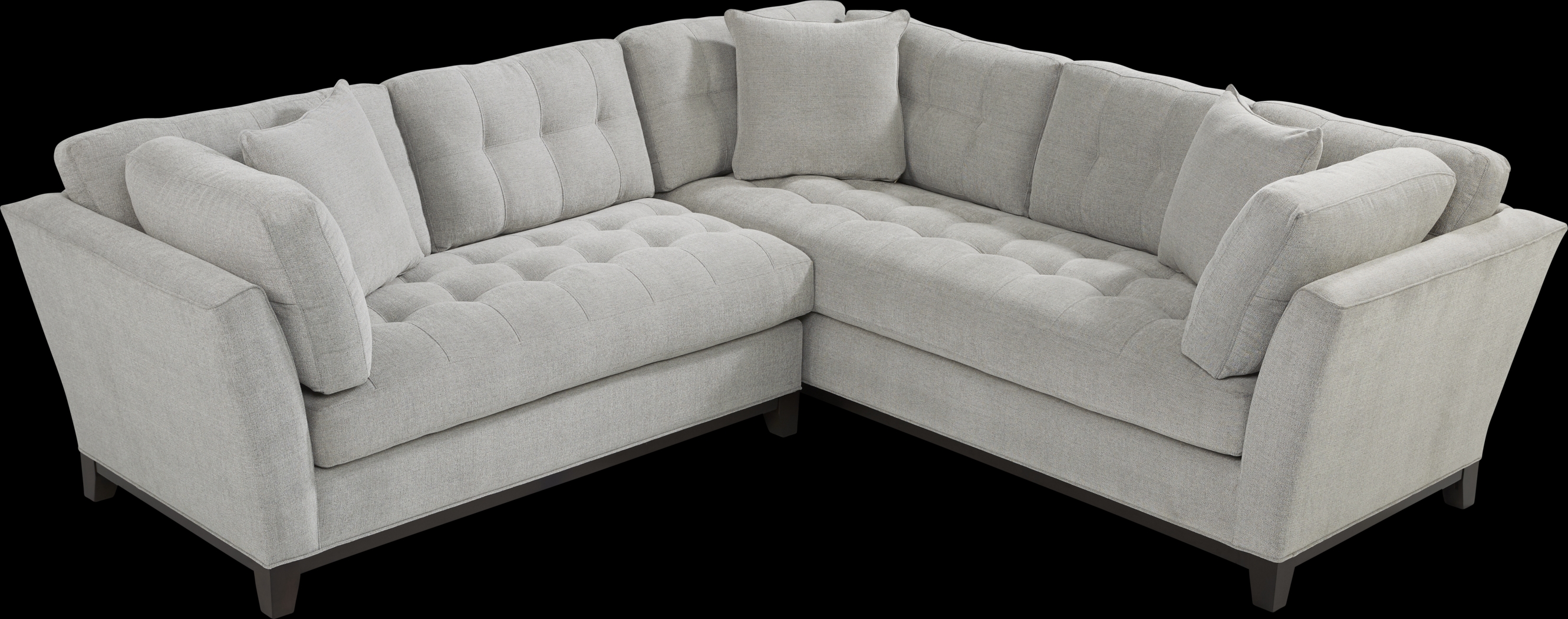 Metropolis Way Platinum Textured 2 Pc Sectional - Thumbnail - Image 3