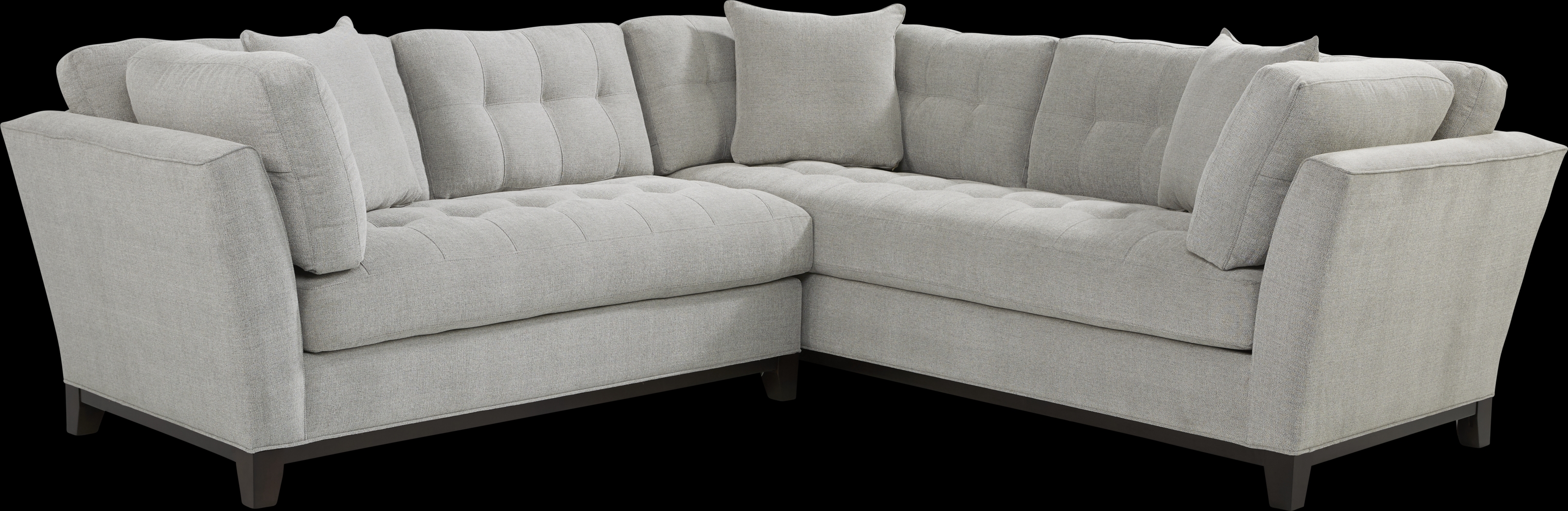 Metropolis Way Platinum Textured 2 Pc Sectional - Thumbnail - Image 1