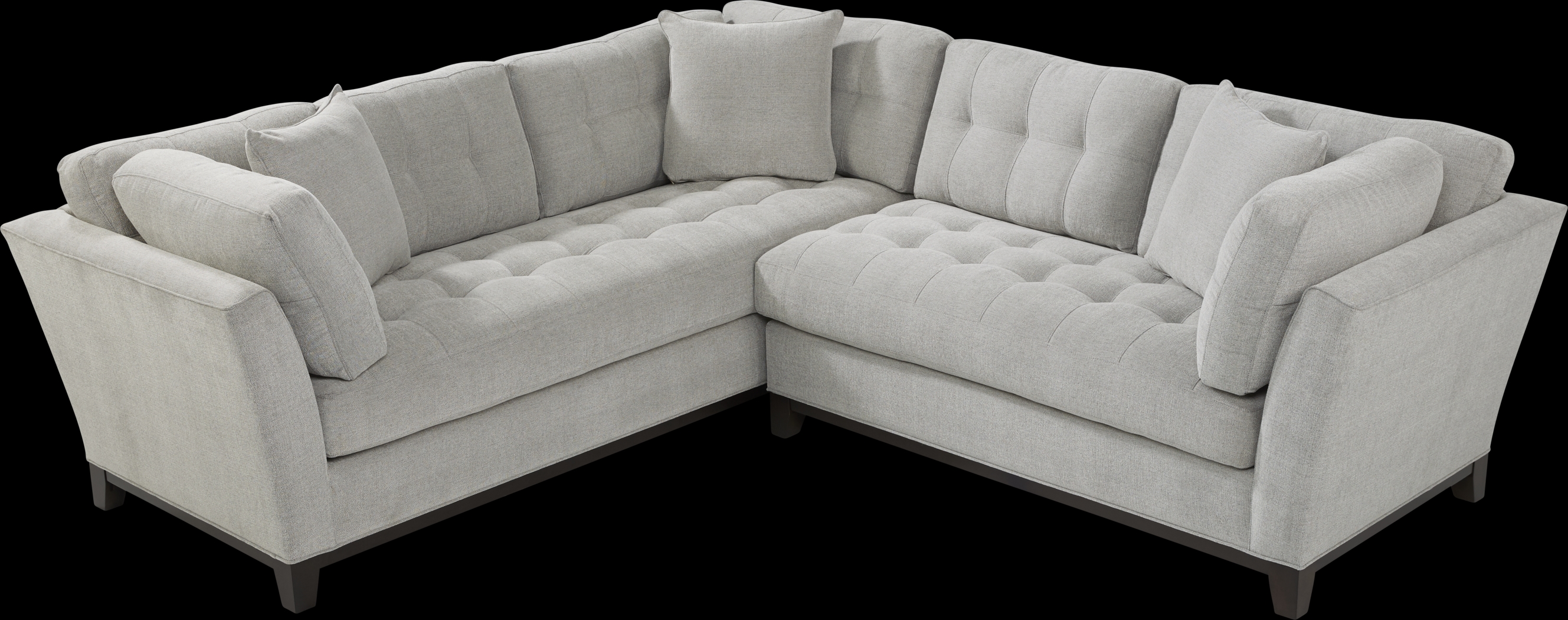 Metropolis Way Platinum Textured 2 Pc Sectional - Thumbnail - Image 3