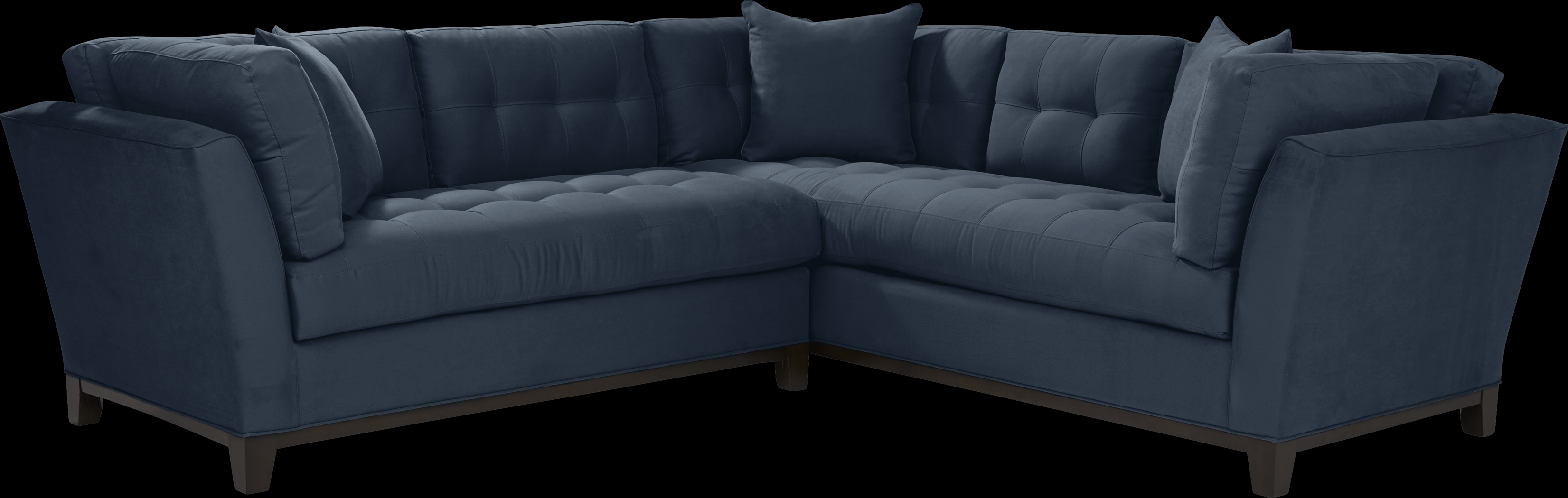 Metropolis Way Sapphire Microfiber 2 Pc Sectional - Thumbnail - Image 1