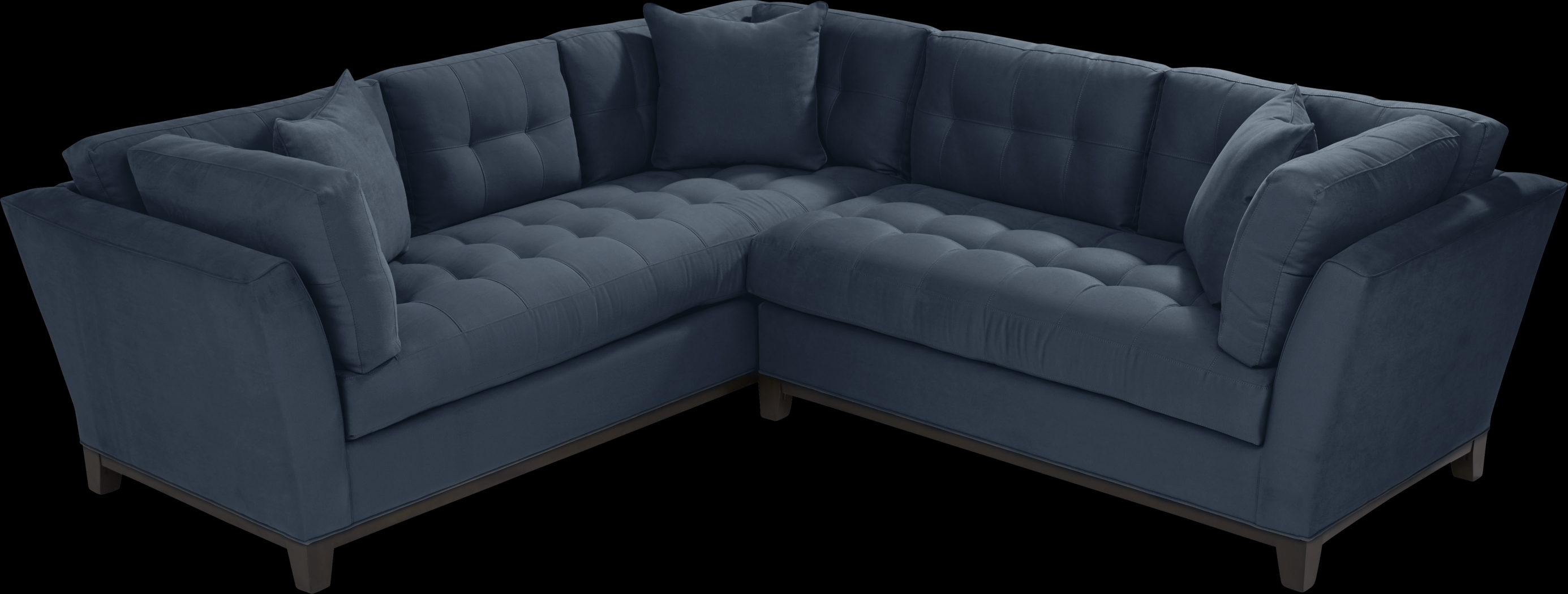 Metropolis Way Sapphire Microfiber 2 Pc Sectional - Thumbnail - Image 3