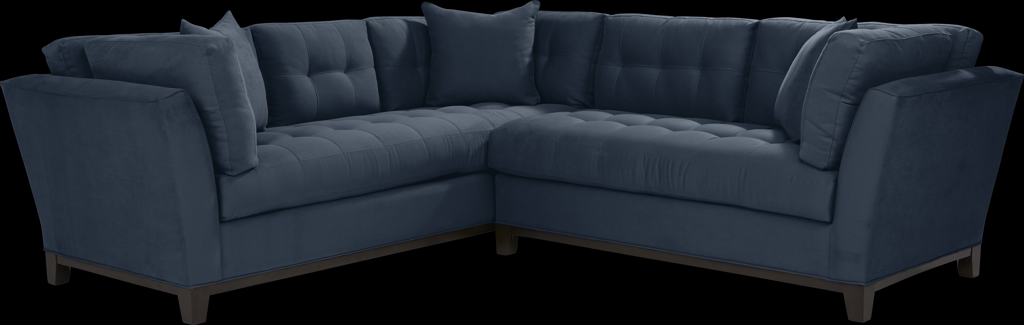 Metropolis Way Sapphire Microfiber 2 Pc Sectional - Thumbnail - Image 1