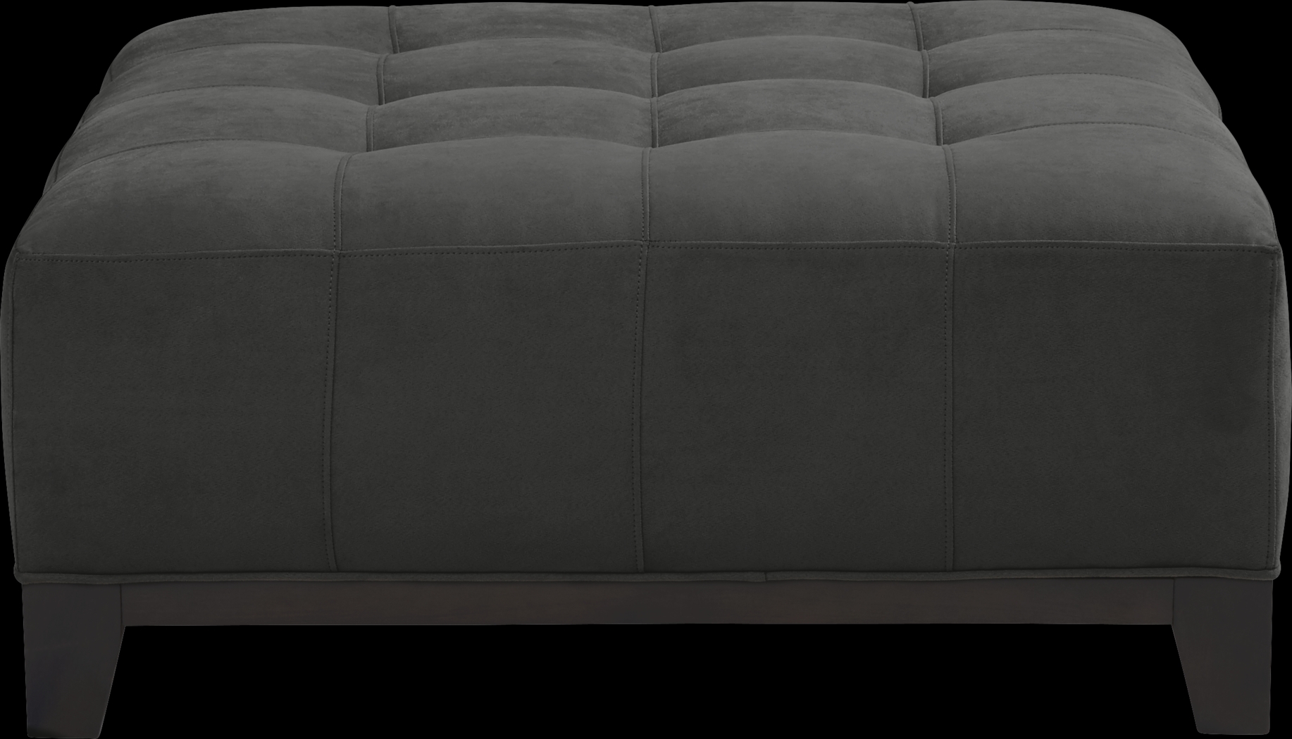 Cindy Crawford Home Metropolis Way Slate Microfiber Cocktail Ottoman - Thumbnail - Image 2