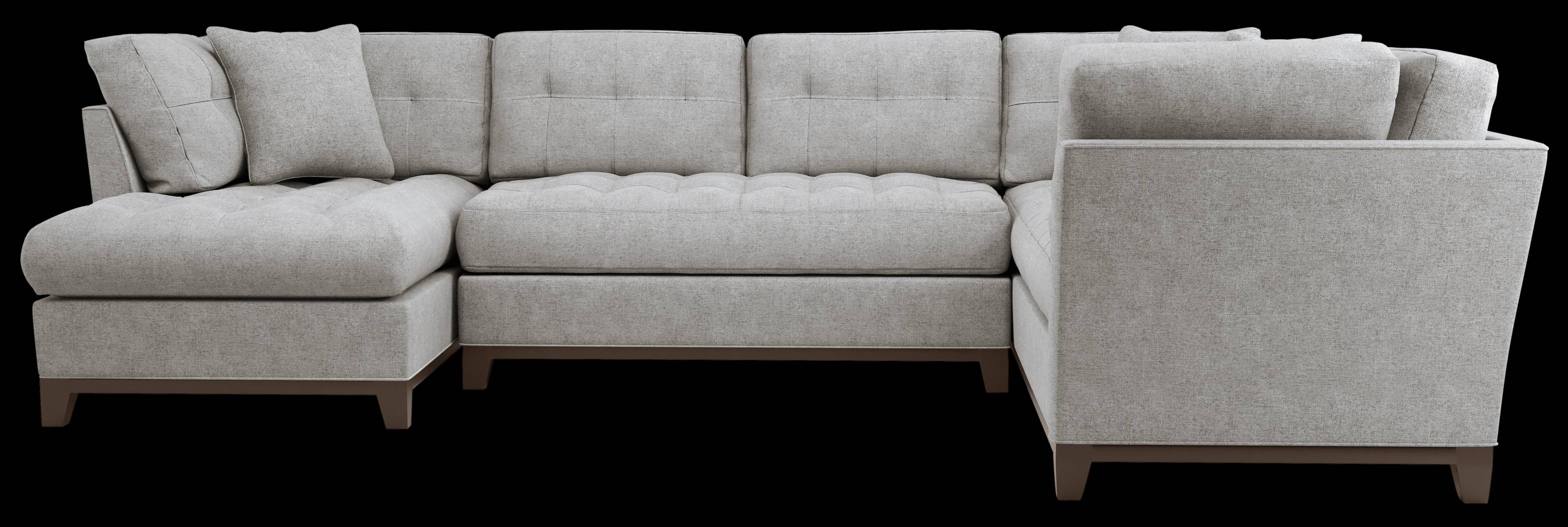 Metropolis Way Smoke Textured 3 Pc Sectional - Thumbnail - Image 3