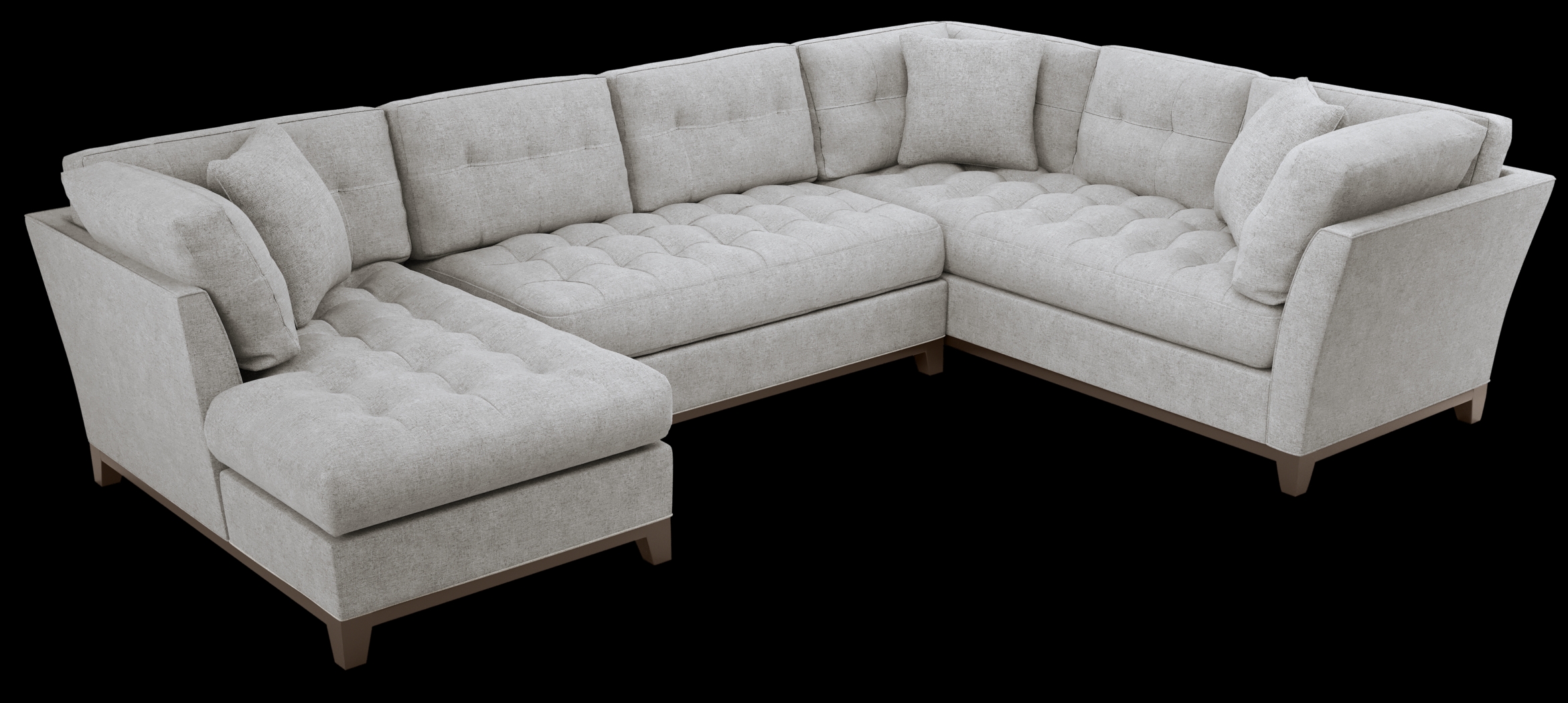 Metropolis Way Smoke Textured 3 Pc Sectional - Thumbnail - Image 4