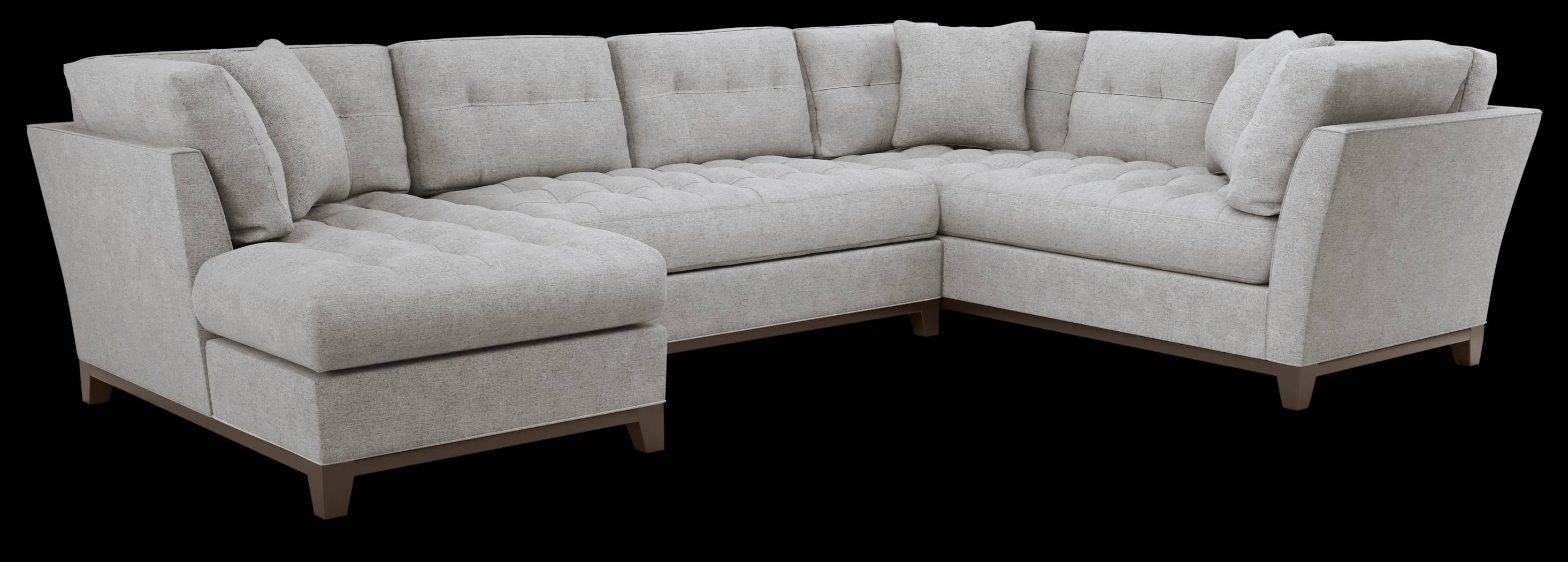 Metropolis Way Smoke Textured 3 Pc Sectional - Thumbnail - Image 1