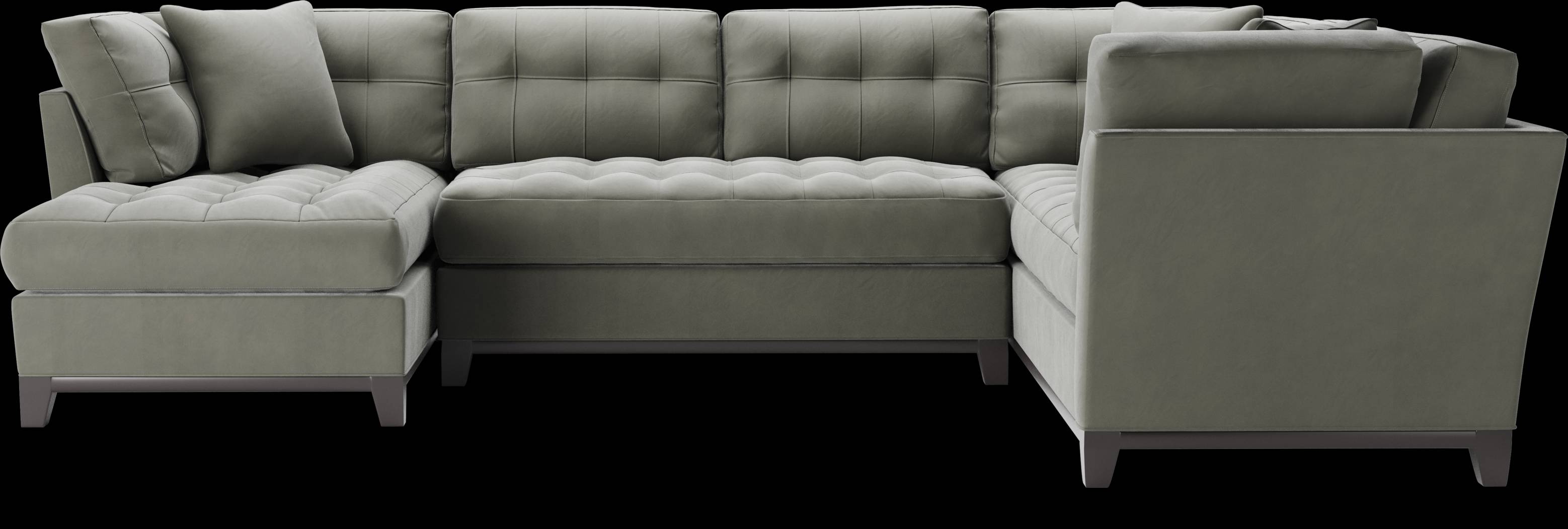 Metropolis Way Steel Microfiber 3 Pc Sectional - Thumbnail - Image 3